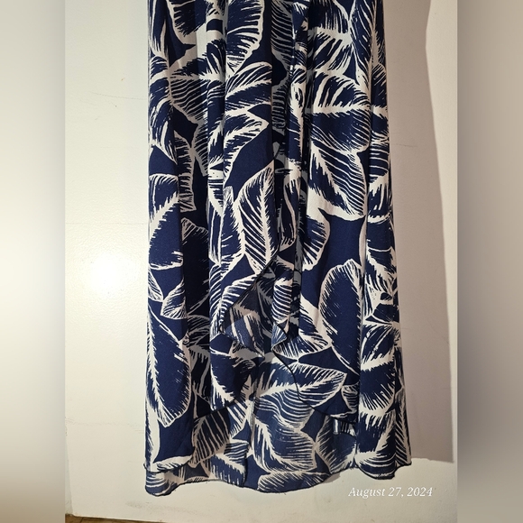 Blooming Jelly Women's Deep V Neck Sleeveless Summer Asymmetrical Floral Maxi - Picture 3 of 10